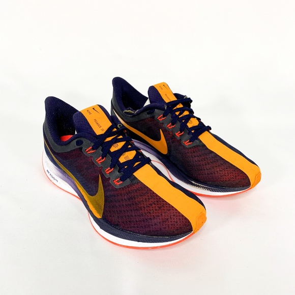 NIKE Zoom Pegasus 35 Turbo Orange/Blue Run Sneaker - Picture 2 of 8